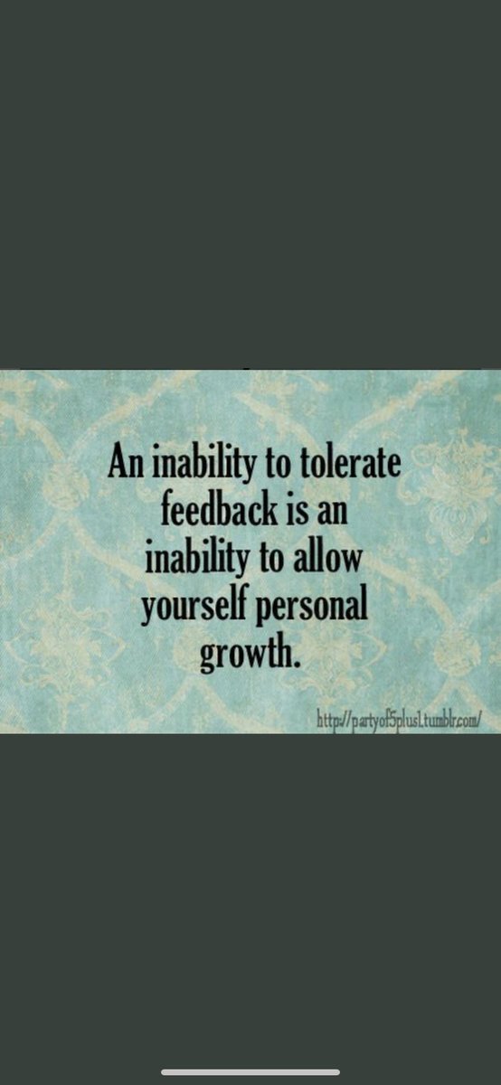 The importance of feedback. We must become more open and less defensive when receiving feedback and more confident when giving it. #pdsl