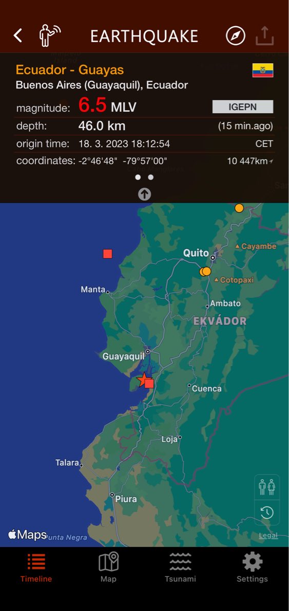 15 min.ago #earthquake 6.5 has hit Buenos Aires (Guayaquil), Ecuador, 46.0km, 18:12 CET (IGEPN) earthquake.app/m/?e_id=igepn.…