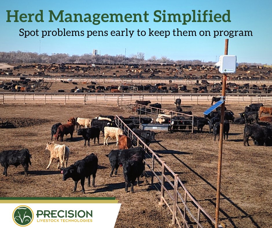 Our clients often use their PLT data to:
⚫ Spot pens problems early 
⚫ Enhance feeding protocols
⚫ Automate more decisions
⚫ Better direct and train employees
⚫ Discover problems early and get them back on track in no time

precision-livestock.com

#agtwitter #agtech #cattle