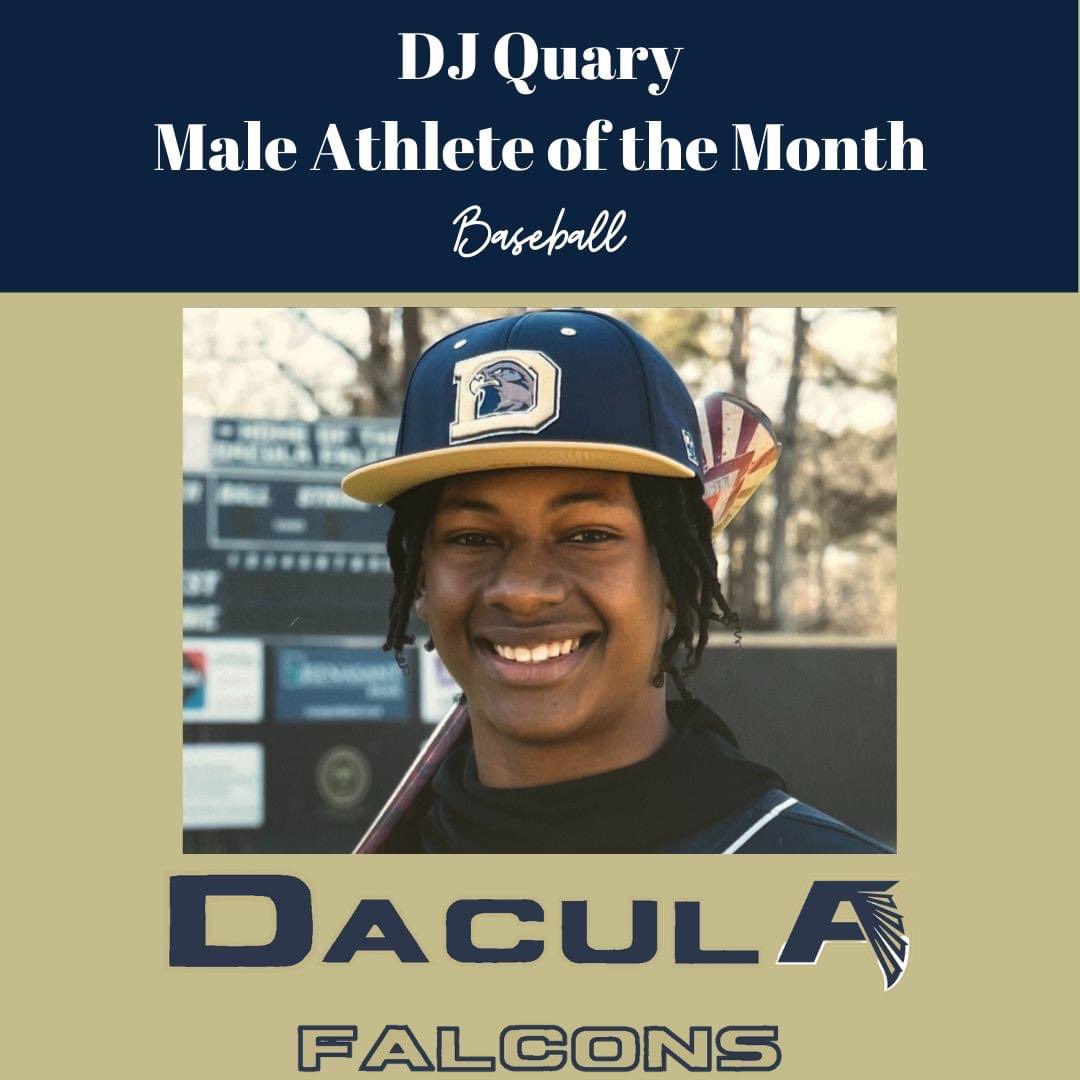 DaculaHSBase's tweet image. That’s our left fielder! Proud of the way DJ has handled himself this season! Big things ahead! @DjQuary
