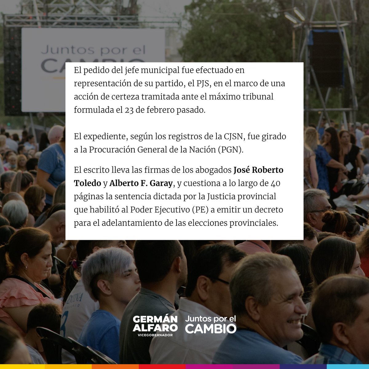 No vamos a permitir que el gobierno provincial siga violando la constitución a su antojo. 

#PresentaciónJudicial #Basta #Cambiemos #JxC