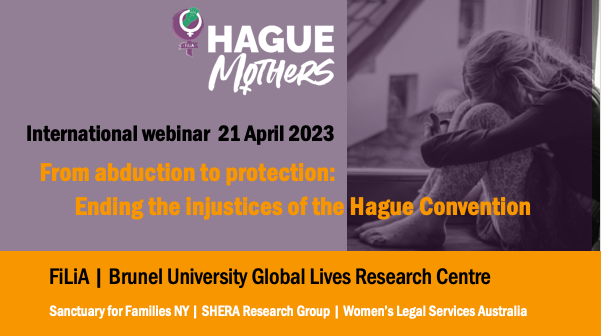 FiLiAHagueMums's tweet photo. Join us & our expert panel on 21 April to find out how we end the injustices of the Convention & protect mothers & children fleeing DV.
#AdrienneBarnett UK, #SudhaShetty US, #MirandaKaye Aus, #NicoleFidler US, #JeffEdleson US, #BenKeith NZ
https://t.co/J02XiqSHLG
#HagueMothers https://t.co/HhPJVDLEOe