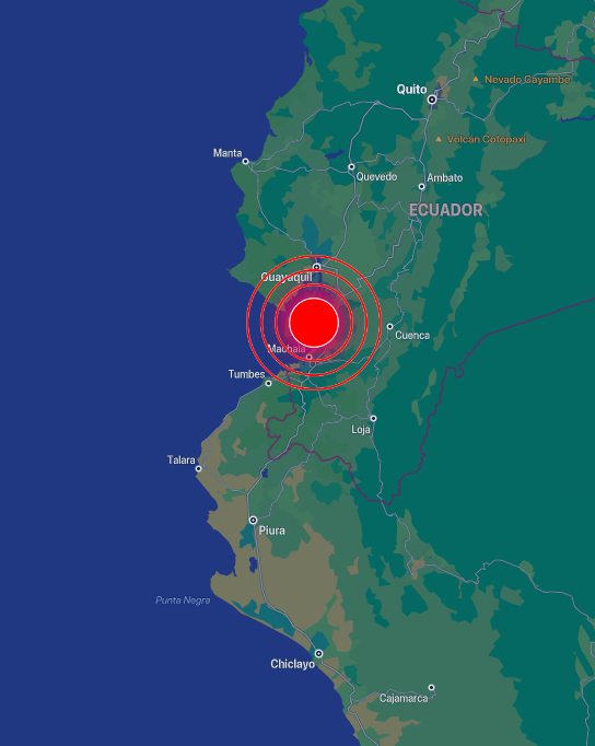 AlertaDeSismos's tweet photo. AHORA🔴| TERREMOTO DE M7.0 EN ECUADOR 🇪🇨

⌚️Hora Local: 12:12 pm (18/03/2023)
📌Epicentro: 70 km al sur de Guayaquil
🔻Profundidad: 78 km
🌊No hay riesgo de tsunami

Fuente: IGP https://t.co/halPIkKomk