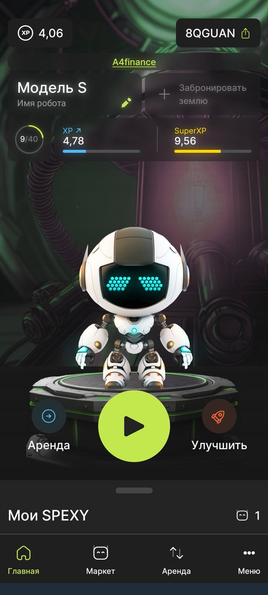 after updating the A4 application, my robot looks much prettier. if you want to know more, join @spexy_game

@NRazzorenov
@LukasLuka20
@Alyn031213

#m2e #p2e #SPEXY #A4