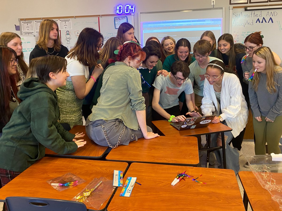 LHSJourn's tweet photo. Yearbook submission day is always a special moment for our staff. They've worked so hard on this 252-page book since last summer. You won't want to miss this book (released in May) that chronicles Liberty's 10th year. Order at https://t.co/exTVERp1W3. We will sell out! https://t.co/vLEUWHPX9A