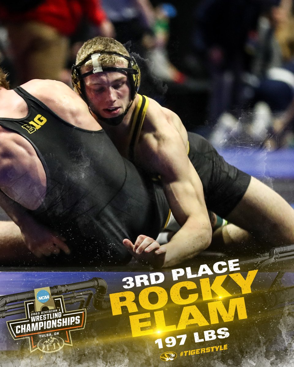Mizzou Wrestling (@mizzouwrestling) on Twitter photo 197 | <a href="/rocky_elam29/">Rocky Elam</a> takes care of Truax (POLY) with a 5-2 decision. 
The decision earns Elam third place!
#MIZ🐯 #TigerStyle 197 | <a href="/rocky_elam29/">Rocky Elam</a> takes care of Truax (POLY) with a 5-2 decision. 
The decision earns Elam third place!
#MIZ🐯 #TigerStyle