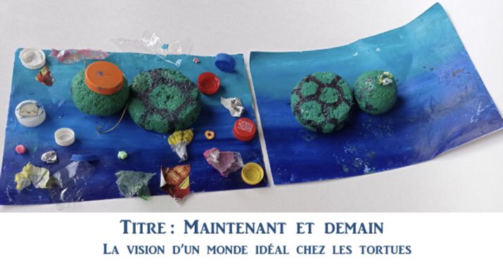 Clg_Ferry13_EDD's tweet photo. Lancement auprès de l’ensemble des élèves de la campagne pour le #concoursartsenplastiquespourlocean proposé conjointement par  @education_gouv et @FondationMer. Voici quelques unes de leurs propositions. Celle qui obtiendra le plus de votes sera reproduite en version XXL #ODD14 https://t.co/YAulvEo2MT