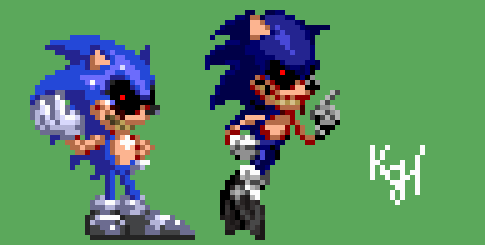 Sonic exe pixel art