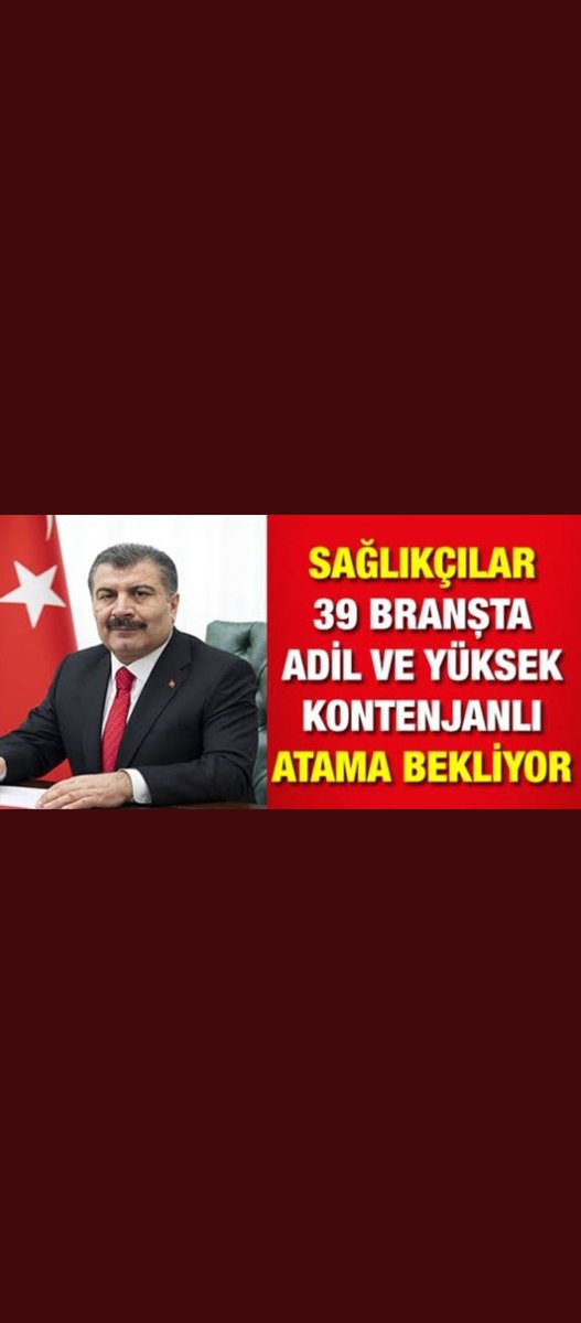 Sağlıkta Mart ayı atama ayı olsun kılavuz yayınlansın
<a href="/drfahrettinkoca/">Dr. Fahrettin Koca</a> 
<a href="/RTErdogan/">Recep Tayyip Erdoğan</a> 

#snKocaAtamaNerede