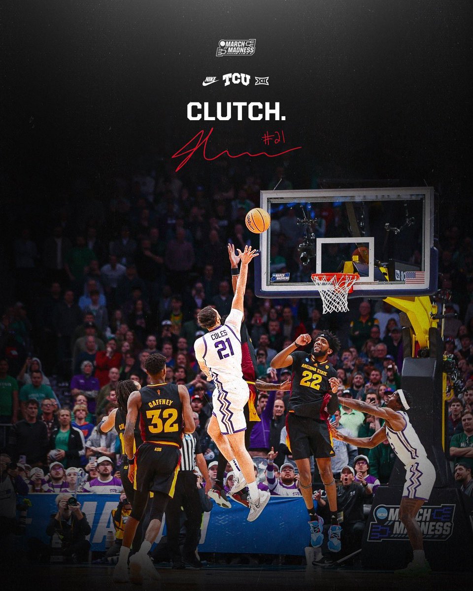 TCUBasketball's tweet image. Clutch Coles

#GoFrogs | #MarchMadness