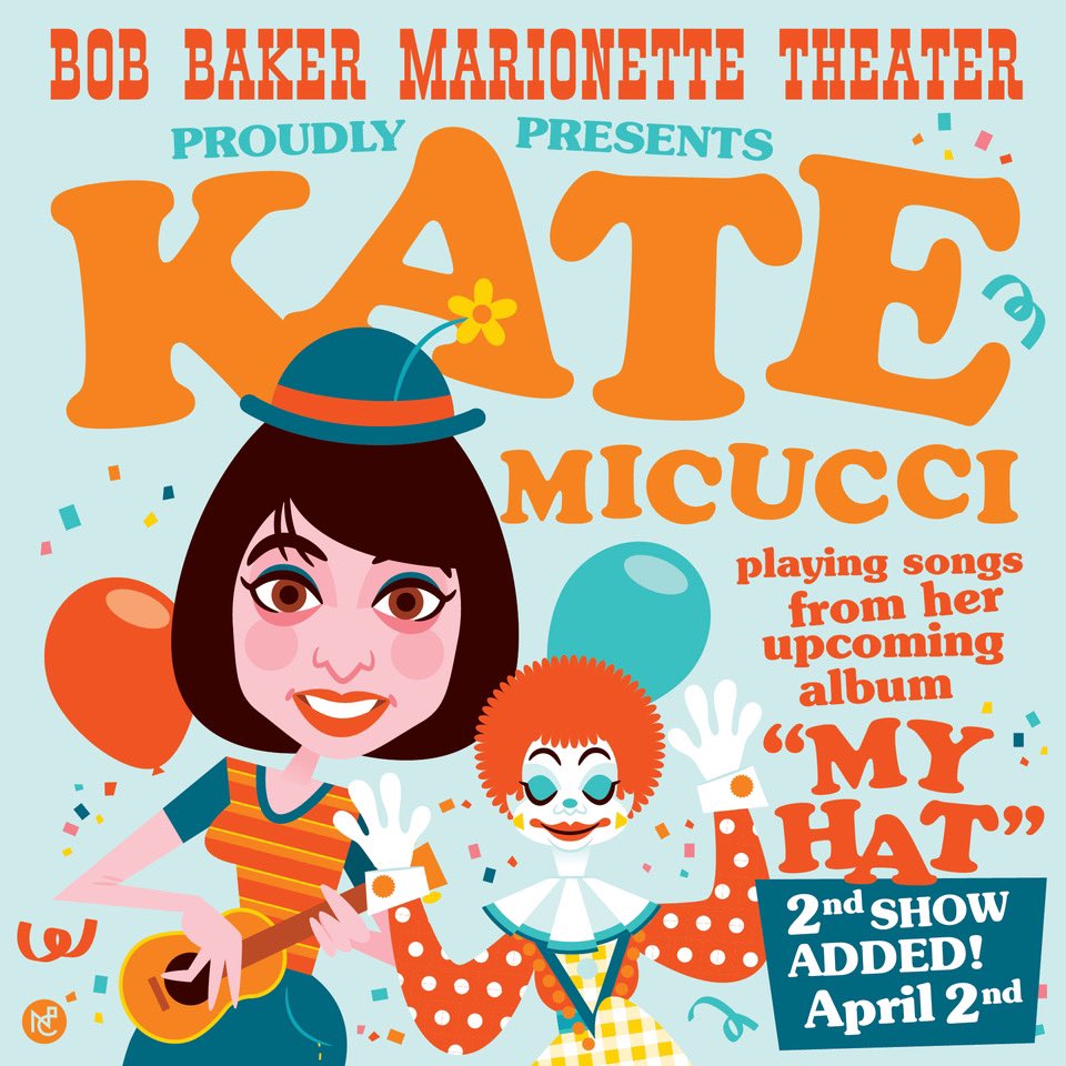 2nd show added on April 2nd at 4:30! Come on by! It’s gonna be a blast! bobbakermarionettetheater.com/kate-micucci
