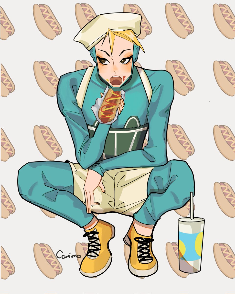 yamicamimomo's tweet photo. Usagi will always be hotdog boy for me
#JojoLands #JJBA https://t.co/qgNzOfKoUs