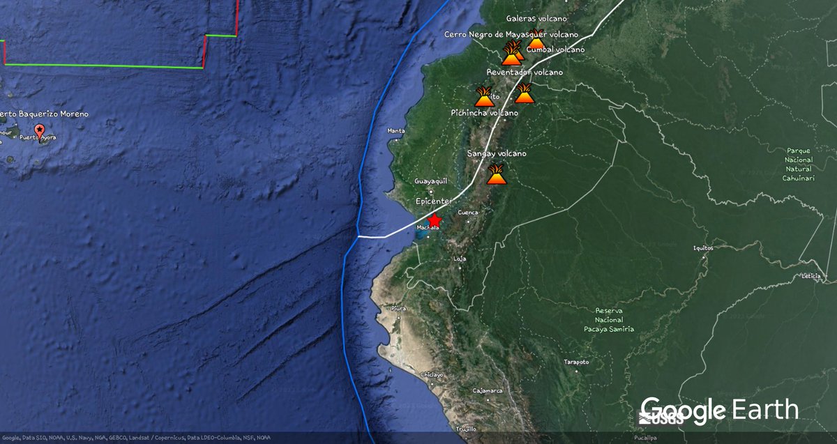 earthquakevt's tweet image. ⚠️#Ecuador🇪🇨: Un fuerte sismo de magnitud Mww=6.7, se registró a 6 KM al NNE de #Baláo, provincia de #Guayas. Profundidad: 65,7 KM.
Más info: on.doi.gov/3JulrVO
¿Sintió este sismo?, ¡cuéntanos!.
#EQVT,#earthquake,#quake,#tremor,#seísmo,#sismo,#temblor,#terremoto,#Guayaquil.