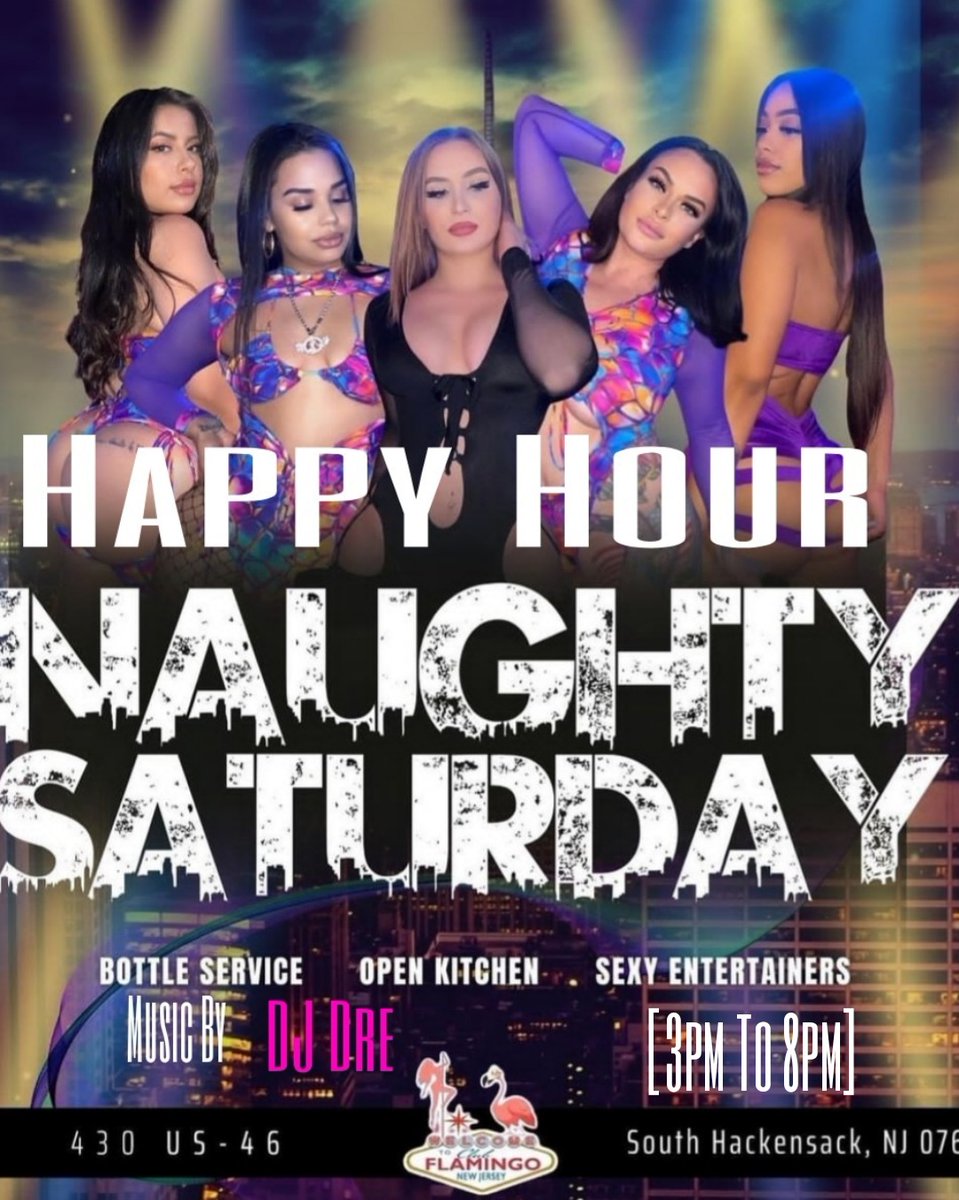 Today Today It's #HappyHour On Saturday @clubflamingonj