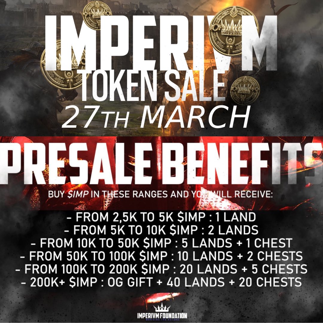 CroBobAdventure's tweet image. Collab #Giveaway🎁 

#P2E token launching at @BoredCandyCity on 27th March🔥

Prizes:
🏆1x #Land (Worth 500 #CRO) 🤑

✅Follow 
@CroBobAdventure
@Imperivm_Real
@Imp_Foundation
@kings_kuan
✅❤️&amp;amp;🔁
✅Tag 3 #crofam      

72H⏳

#FFTB  #crypto #Cronos #gamefi #Cryptocurency #BULLISH