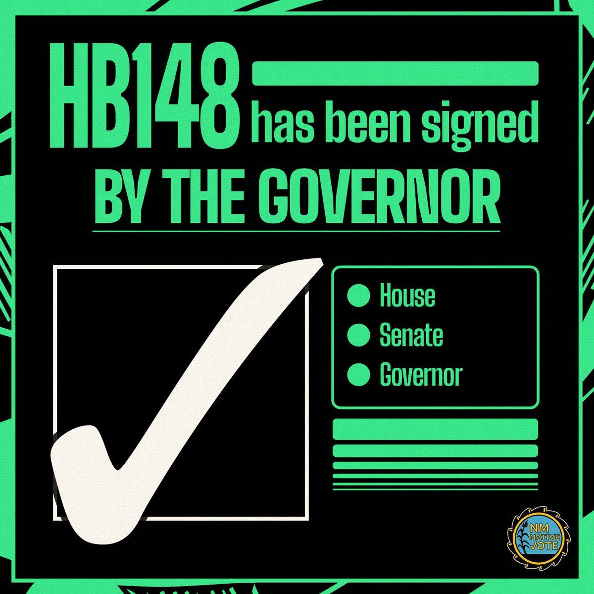 NativeVoters's tweet photo. 🎉 #HB148 has been signed by the Governor! This piece of the Tribal Remedy Framework will permit Tribes and the ECECD to collaborate on education and childcare.
Thank you to the sponsors, advocates, and community members who fought so hard for this bill.
#NMLeg #Education https://t.co/g1QIfEi8xy