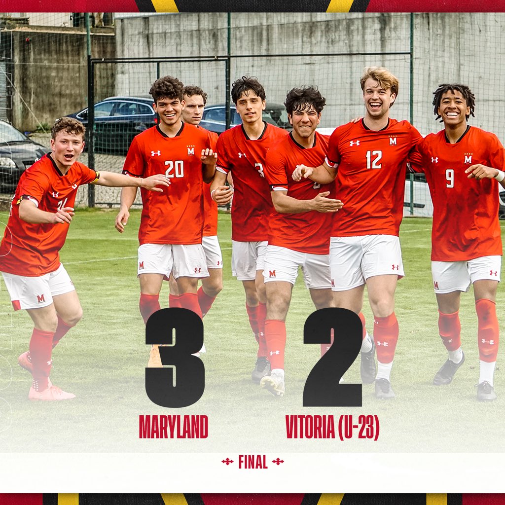 MarylandMSoccer's tweet photo. A dub to open the trip! 

Maryland 3, Vitória (U-23) 2

#Excellence https://t.co/jukk8hxsPM