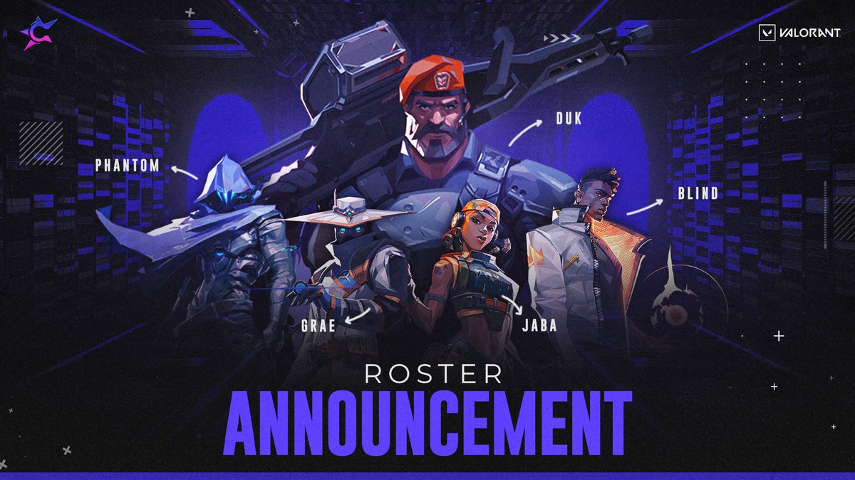 CelestiaeSports's tweet photo. 🔴ROSTER ANNOUNCEMENT 🔴
Welcome Our Official Valorant Roster!

Entry: Jaba

Flex/IGL : @BS6BlindHour 

Flashes: @IPhantomex

Controller: @dukkyboi 

Sentinel: @graeIyn 

Staff: @ttvLuluGlow, @StacieSpicey &amp; Avestuh

Subs: @Peyton_J_Dyer &amp; @onlyynakita https://t.co/YsnLcltcur