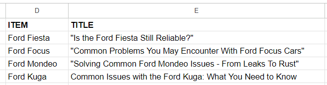its_davd's tweet image. Creating a GPT powered gsheet to assist my first go at #programmaticseo - This is the code that generates short engaging blog titles based on the cell value.
I've removed top line - const SECRET_KEY = "your openai key"