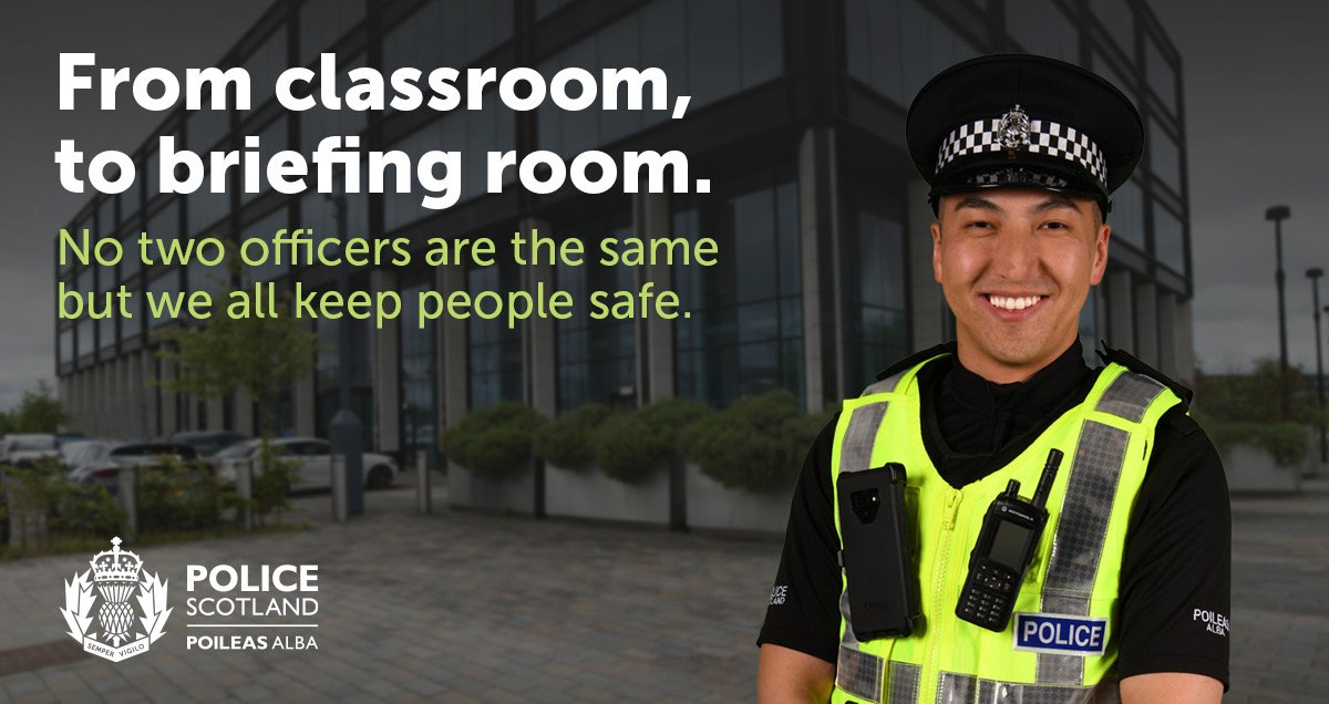 Have you recently graduated and unsure what to do next? A career in policing may be for you! Join us at our local information events in Dumfries and Stranraer to learn more. For event details, visit ow.ly/eErM50N4kYg #BeTheDifference