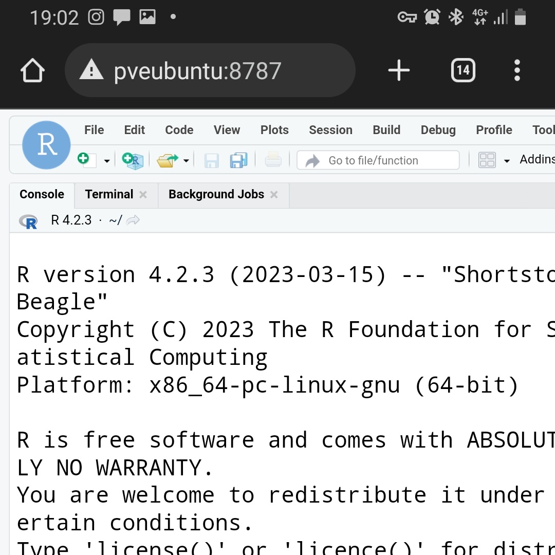 cleris_mr's tweet photo. I managed to deploy an Rstudio server on my Ubuntu home server and thanks to @Tailscale I can access that container wherever I am through a personal VPN. https://t.co/0yLghmcGDY