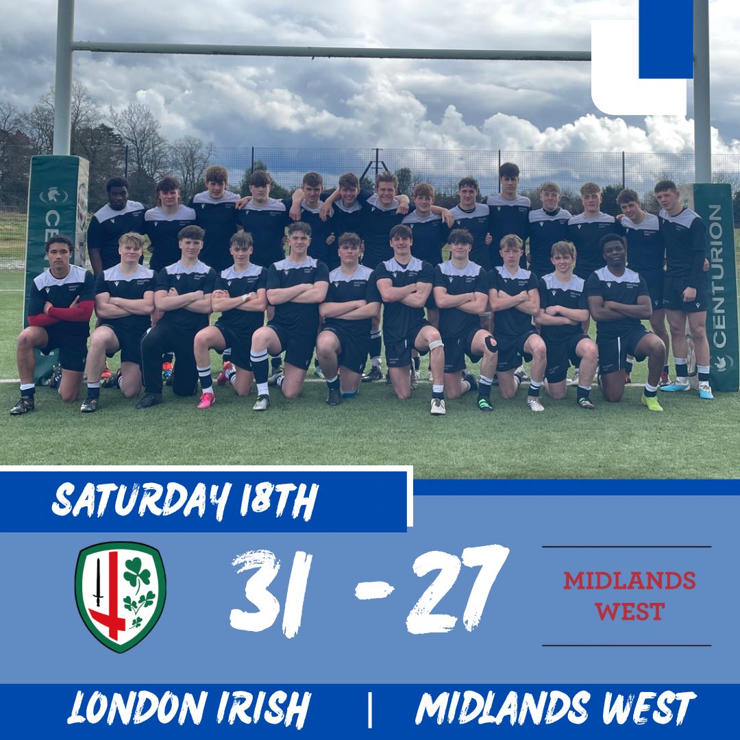 midsrugbyacad's tweet photo. A great game for Midlands West U16s today! 

On to next week where Midlands West U16s play Midlands Central U16s in the battle of the Midlands Academy!! 

Thanks @londonirish for having us!! https://t.co/2Qo4BKZLWy