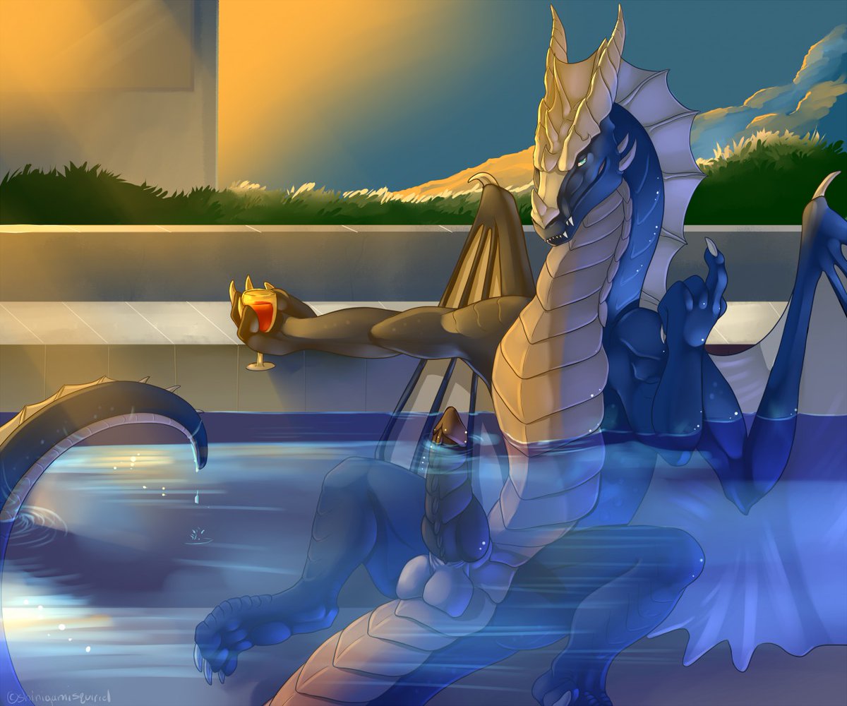 An older one, but probably one of my favorites. Who doesn't like a nice bath and a drink?