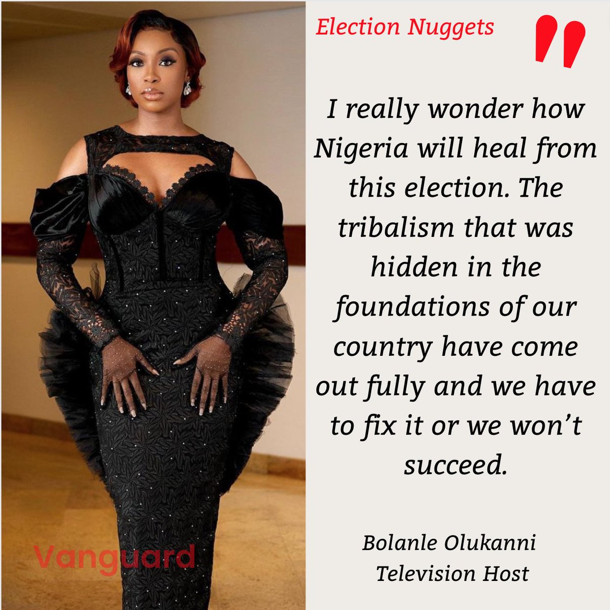 vanguardngrnews's tweet photo. #bolanleolukanni #televisionhost #electionnuggets #entertainer #nigeriadecides #2023elections #governorshipelection #vanguardnewspapers https://t.co/1E6YGCdwvh