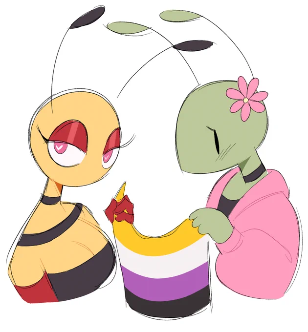 I've been seeing people ask if Papaya and Honey are male or female. they're neither, they're nonbinary!  