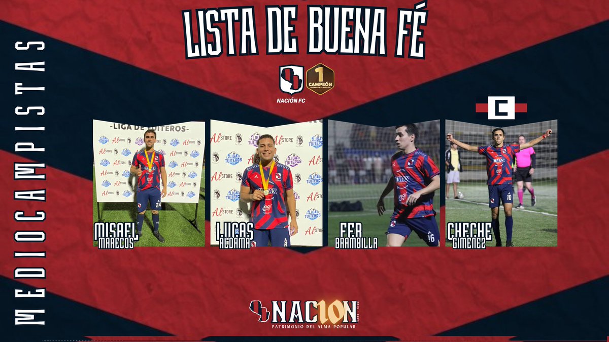 Los mágicos del medio 🎩
<a href="/misamarecos/">Misael Marecos</a> | <a href="/LucasAldamaa17/">Lucas Aldama</a> | <a href="/fer_brambilla/">Fer Brambilla</a> | <a href="/ChecheGimenez10/">Cheche Giménez</a> ©️
🔵🔴🌪