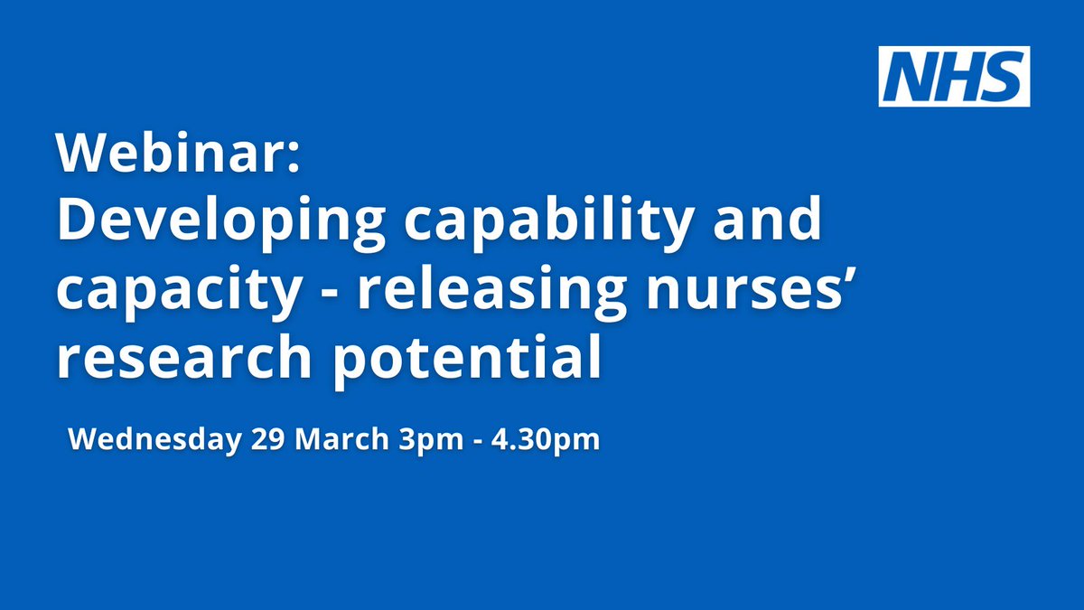 Book your place for this latest webinar in our series showcasing experts in the field of nursing, nurse research leaders and educators. Hosted by <a href="/Hud_HHS/">School of Human and Health Sciences</a>, this event explores nurse leadership in developing capacity and capability in research. #teamCNO eventbrite.co.uk/e/developing-c…