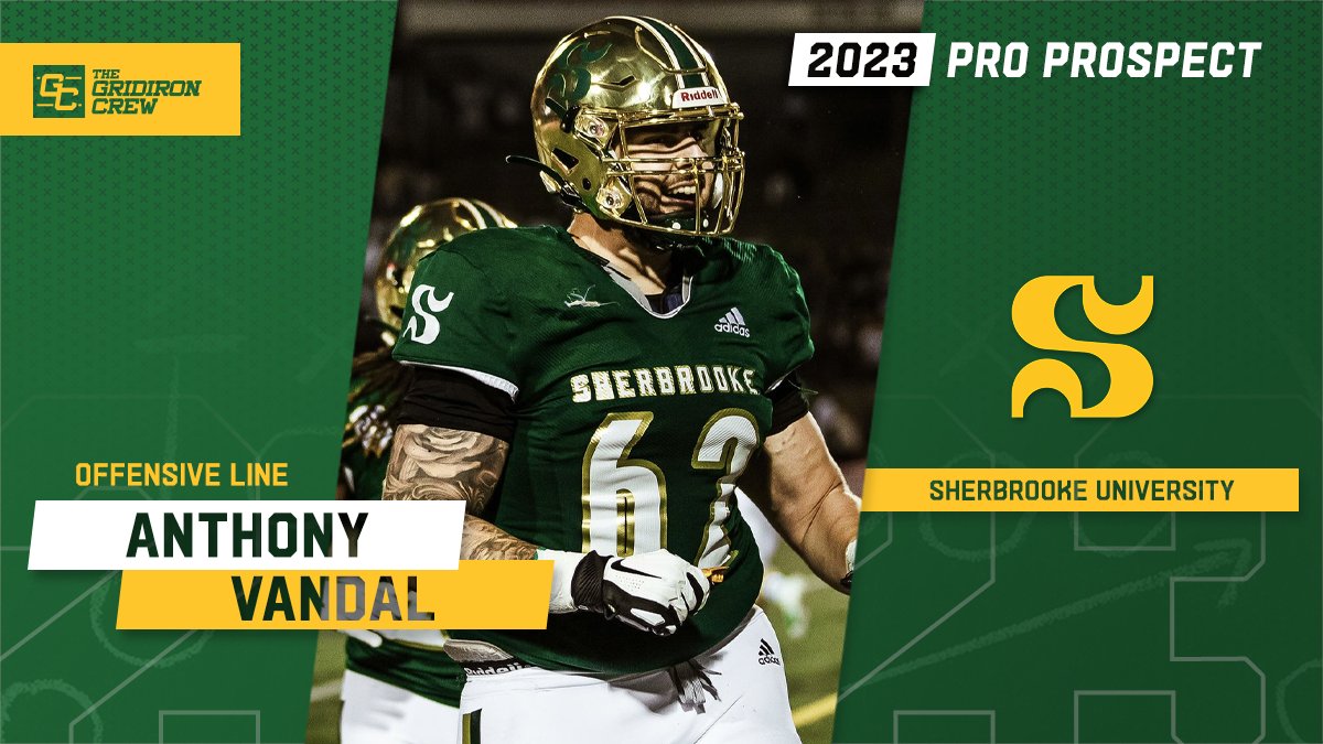 Gridiron_Crew's tweet photo. ⚠️ Attention Pro Scouts, Coaches, and GMs ⚠️

You need to look at 2023 Pro Prospect, Anthony Vandal @vandal62, an OG/OT from @USherbrooke

#2023ProProspect #DraftTwitter #NFLDraft #CFL #XFL #USFL #ProFootball 🏈

👀 See our Interview: https://t.co/LSOFVFsEev https://t.co/MancxHpvV2