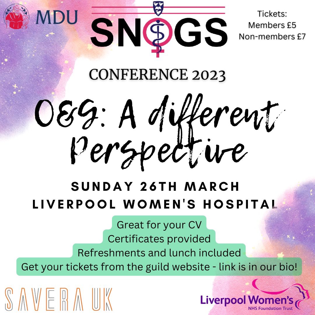 LivSNOGS's tweet photo. We have our charity conference at @LiverpoolWomens next Sunday! £5 for the day and you'll get breakfast (pastries and fruit) and lunch (pizza) included! 🥰 https://t.co/4LIZ95UfIf