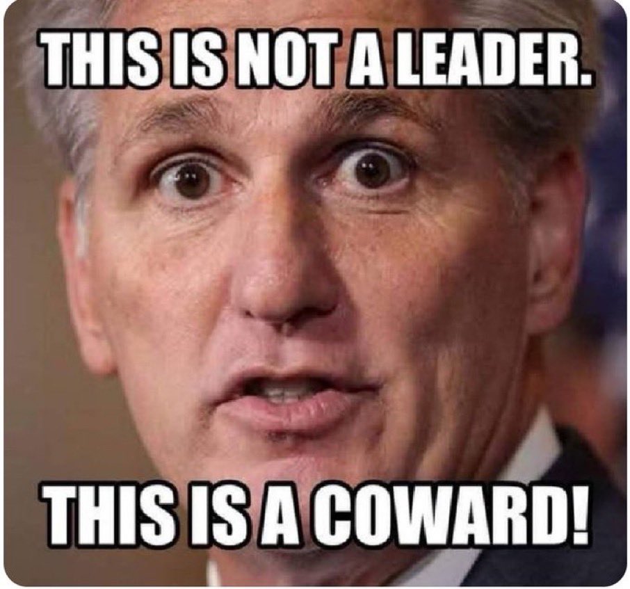 Shawshank_7's tweet image. You spineless cowardly POS. #mccarthyresign #GOPLiesAboutEverything #GOPHypocrisy #GOPWarOnWomen #GOPCorruptionOverCountry #GOPSeditiousTraitors #GOPCowards #GOPGroomers #GOPLifetimeCriminalGrifters #KevinMcCarthyIsALoser #HillaryWasRightAboutEverything