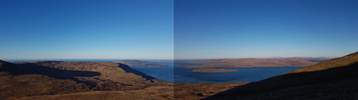 Alayanabeth's tweet photo. @MickMcC_Photos Loch na Keal and Mull/Ulva from halfway up Ben More, Isle of Mull. An amazing calm clear day in November 2018. #PhotographyTalksBlue https://t.co/Z4fWjqf6Qb