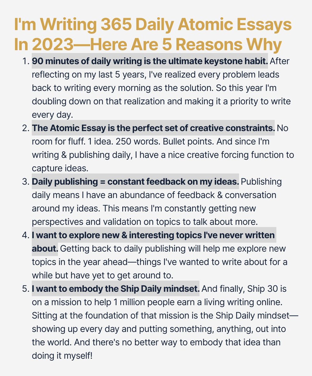 I'm Writing 365 Daily Atomic Essays In 2023—Here Are 5 Reasons Why