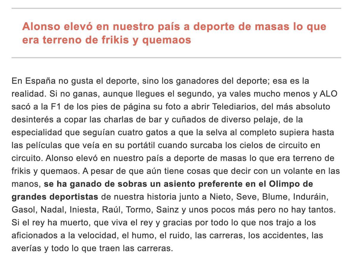VirutasF1's tweet image. Estoy hasta la minga de explicarlo, hasta la pera 

¿Alguien que escriba esto se le puede tildar de antialonsista? Es de 2018...

¿En serio? Es el problema de actitudes cerriles, problemas de comprensión lectora, o intolerancia manifiesta