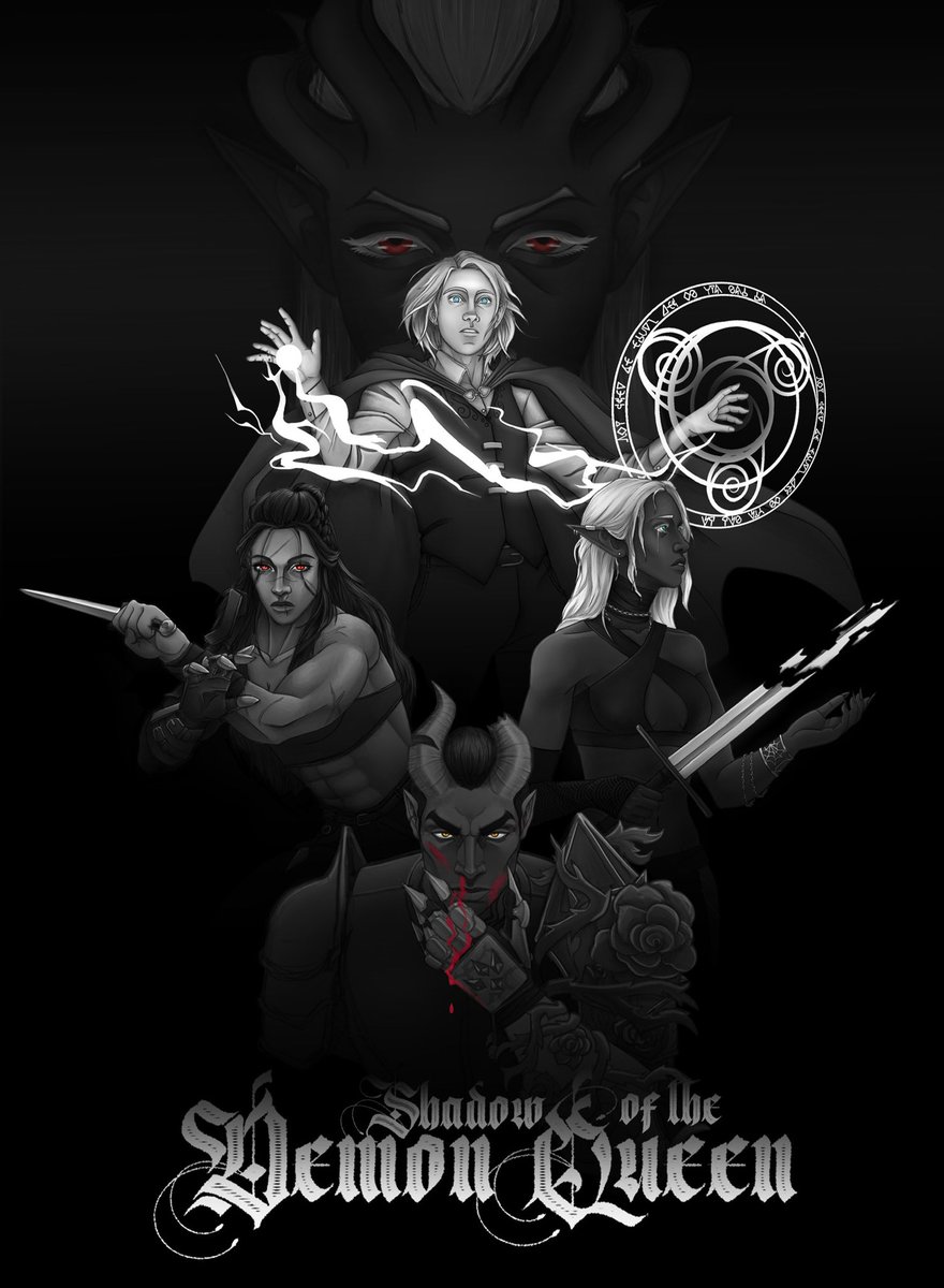 _Jacen_'s tweet photo. The final piece all together! I have spent sooo long on this it’s nice to see it all finished! A true labor of love for my dnd party!!! 💖 #DnD #illustration https://t.co/yL4J3oH0Hw