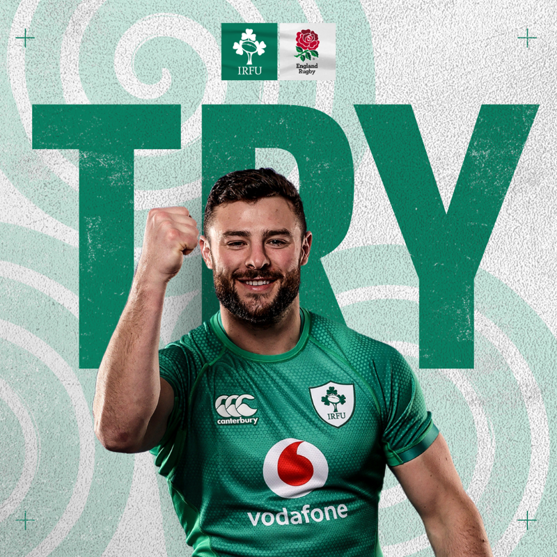 IrishRugby's tweet photo. 62' | TRY! Robbie Henshawwwwww! 

🟢 17-9 🏴󠁧󠁢󠁥󠁮󠁧󠁿

#TeamOfUs | #GuinnessSixNations