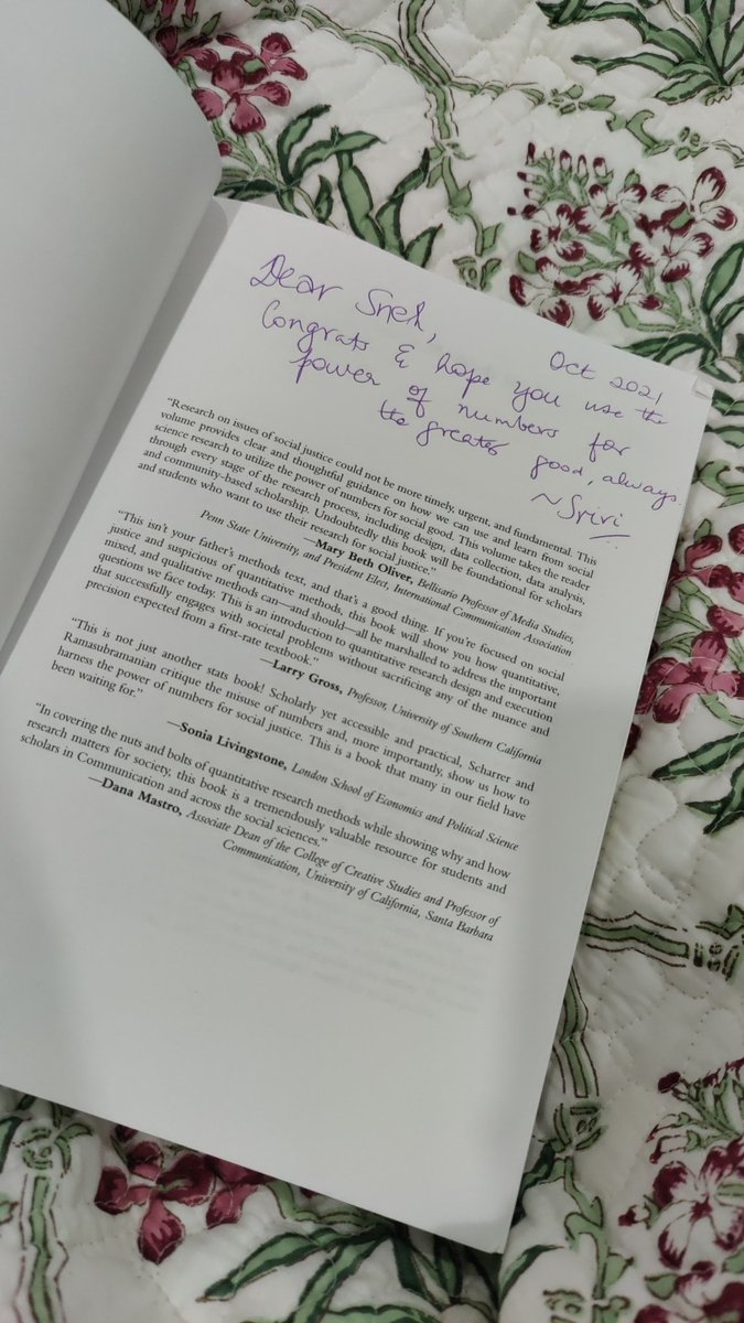 ssnehgupta's tweet image. Yes ma&apos;am, it&apos;s been an immersive read on social science research. As a mixed methods researcher working towards conducting socially impactful research, this is a must read. I felt lucky to win the raffle in your session. #SDGs #quantitativeresearchmethods