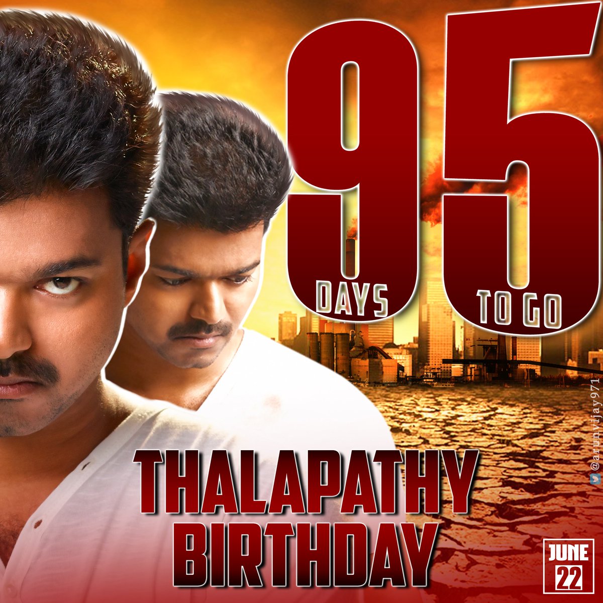 a_p_pu's tweet photo. #95Daystogo
Advanced happybirthday thalaivaa β£οΈππ
#Leo #LeoFilm #leomovie #vijay #thalapathyVijay #Varisu #Beast @actorvijay #Ajaymohan #bloodysweet https://t.co/r6jXn17tEj