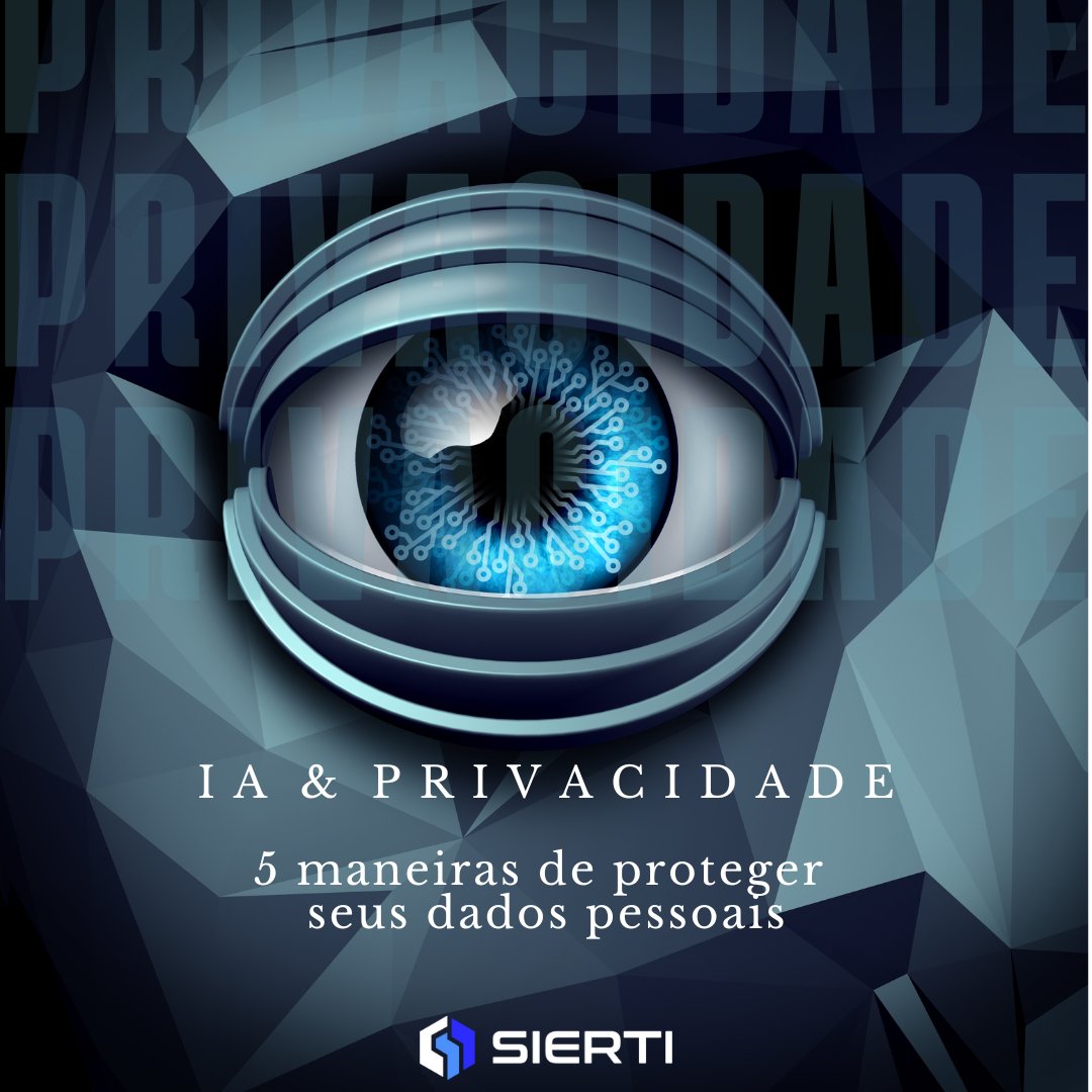 sierti's tweet photo. Preocupado com a privacidade de seus dados em um mundo dominado pela IA? Confira nosso novo artigo no blog e aprenda como proteger seus dados pessoais: https://t.co/qxZyN7874M #InteligenciaArtificial #privacidade #ChatGPT https://t.co/hNc1EcRncD
