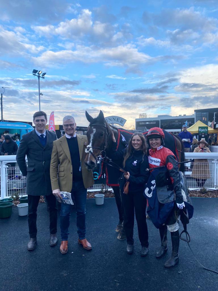 Farnoge wins on stable debut bringing up an across the card treble for the team, under Bryony. Well done to his owners Jimmy Chua and Ian Warwick and to Evie who rides him everyday. #143