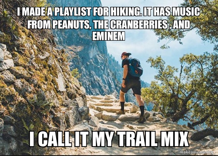 playoutsidegal's tweet photo. Happy Saturday! What's in your trail mix? 😜 https://t.co/NsK0gZghG3 https://t.co/MQzF16b65w