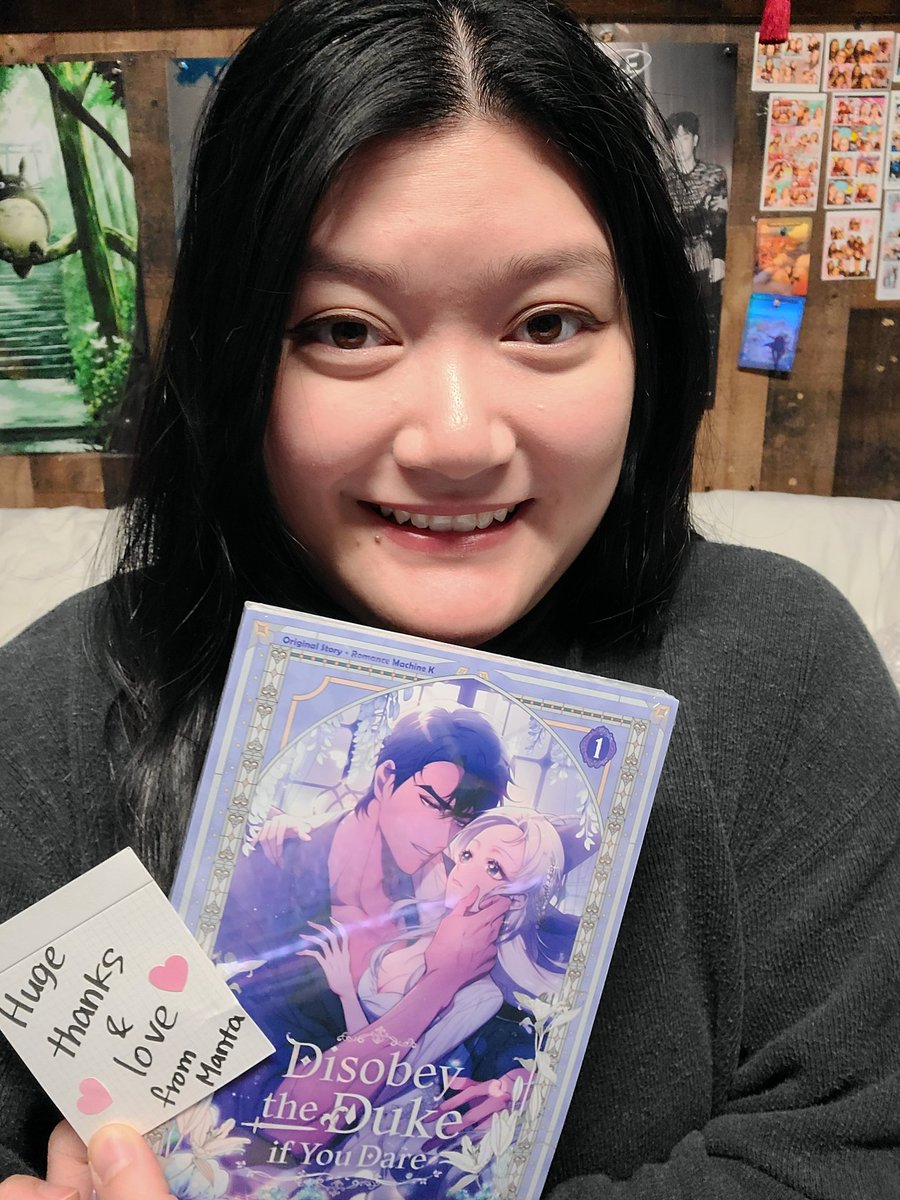 piecesofminty's tweet photo. Look at what I got from @MantaComics ! As thanks for being a part of Manta Friends S1 &amp; S2, they sent me an advanced copy of the print for Disobey the Duke if You Dare volume 1!~ ✨ This is going right next to my copy of Semantic Error~ Thank you Manta!~ 💜 https://t.co/YD0zBNfAPv