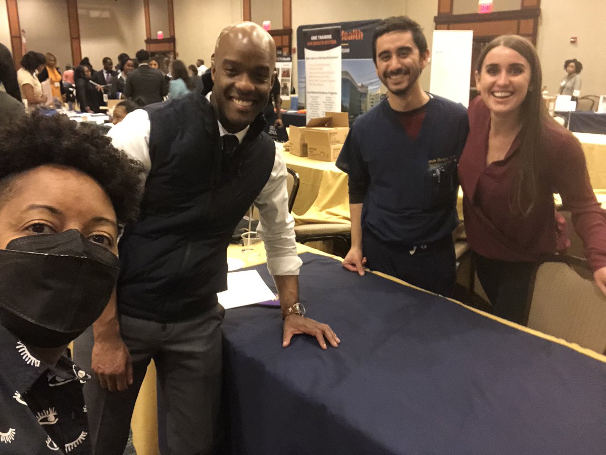 kat04747's tweet photo. Now that’s dedication when your department Chair takes a red eye to come represent at the @HowardU Residency Fair! Ran into @UCDavisEM alum Dr. Kevin Durgun, too! @RodFontenette1 https://t.co/W7spyQcx1I