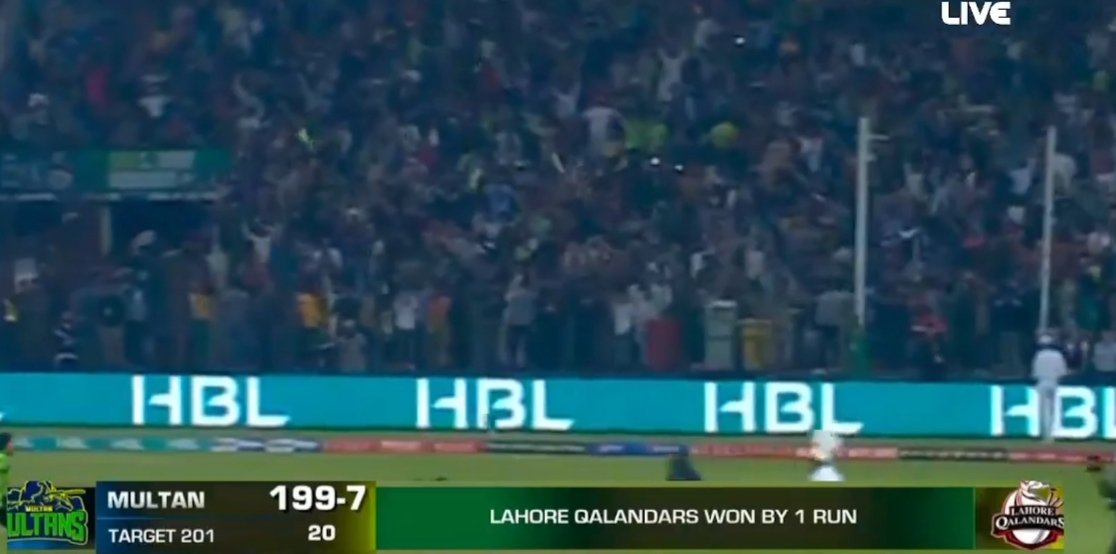 IbneAkber40's tweet photo. What a game of uncertainties in @OfficialPSL 8 final between Multan and Lahore. Well done @MultanSultans for your performance and Congrats @lahoreqalandars for ✌. 
#PSL08 #MultanVsLahore https://t.co/st3dZtyIj2