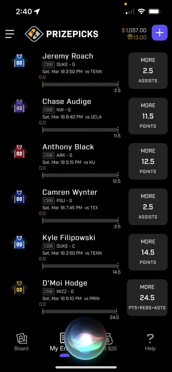 dompickedit's tweet image. Cbb 6-man I’m running today! Lfg #marchmaddness #cbb #prizepicks