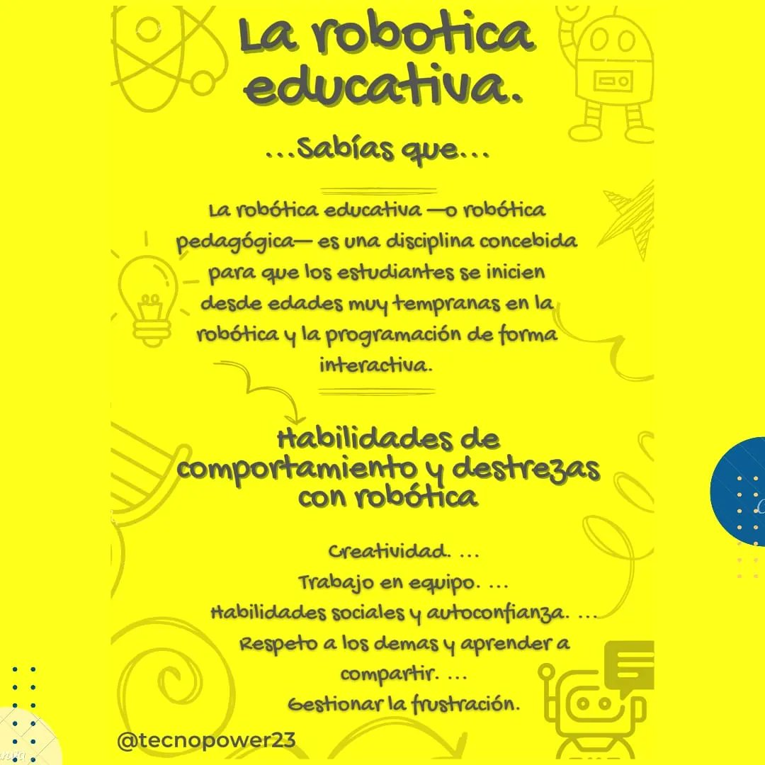 tecnopower23's tweet photo. Seguimos aprendiendo nuevos conceptos 💡 
Hoy presentamos: 
La Robótica Educativa 🤖
#TICEDU2023 #robotica #educacion https://t.co/QGCcHDYZc3