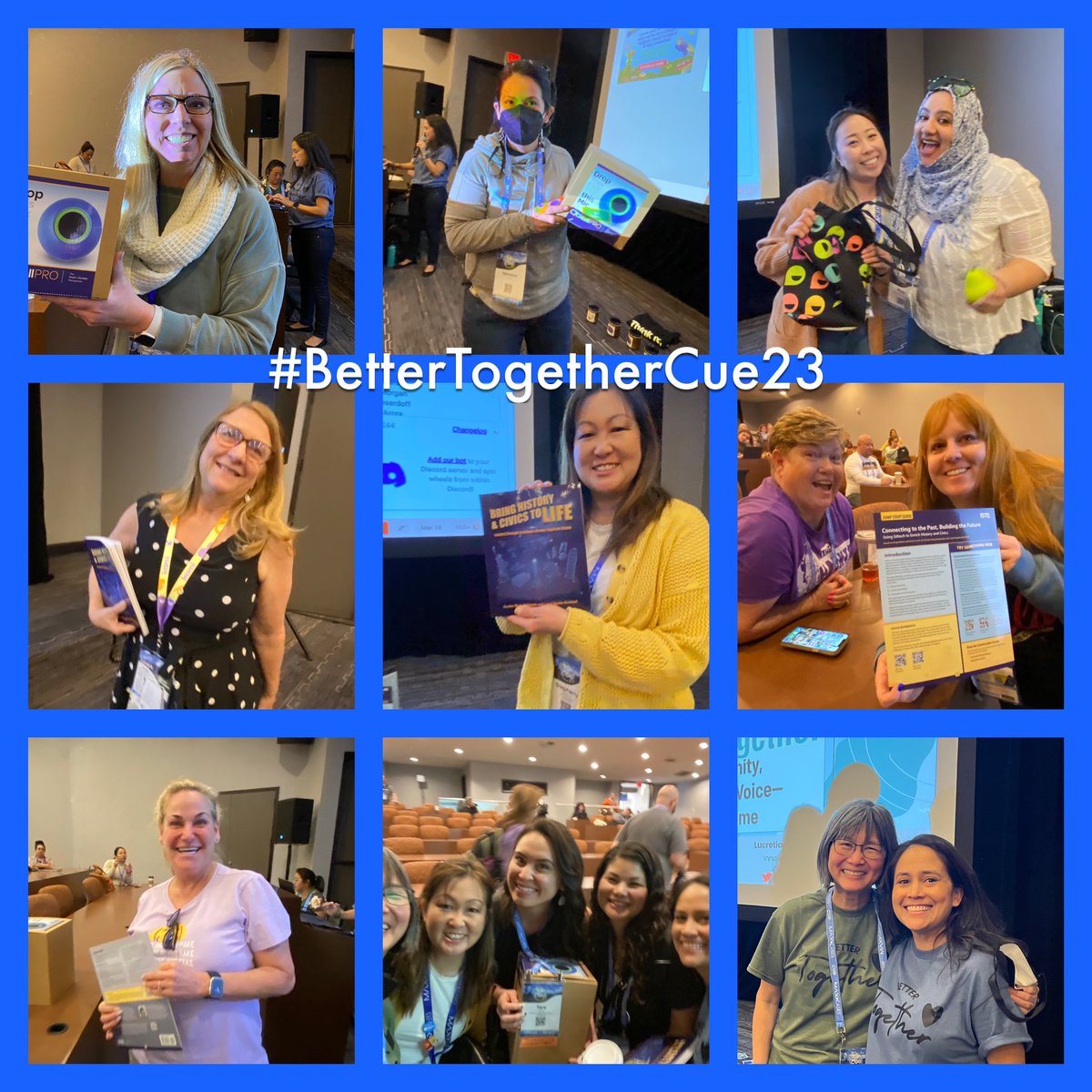 HistoryFrog's tweet photo. Congrats to all of our winners! Thanks to @PearDeck @MicrosoftFlip @ISTEofficial @goPEEQ for the SWAG @lantonha #community #CommunityCircles @cueinc #SpringCUE #StudentVoice #ausdSpringCUE  #BetterTogetherCue23 #BetterTogether (more winners not pictured) https://t.co/UeKfCjLbGL
